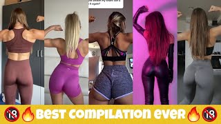 🔥🍑 HOT GYM GIRLS COMPILATION  SIX FEET TALL AND SUPER STONG TIKTOK BEST COMPILATION [upl. by Rizika]