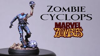 How to paint Marvel Zombies  Zombie Cyclops [upl. by Amoritta]