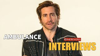 Ambulance Movie Cast Interviews With Jake Gyllenhaal Eiza Gonzalez and Yahya Abdul Mateen II [upl. by Sirob676]