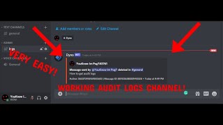 How to get Audit Logs in your discord server Dyno [upl. by Eahcim]