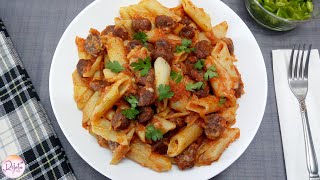 Penne Pasta With Turkish Sujuk  OneSkillet Pasta Sausage Recipe [upl. by Campman]