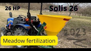 Solis 26  fertilization of meadow grass in 2023 [upl. by Anirazc]