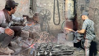 How To Make Nipper Tool Using To Hold Huge Iron  Forging And Manufacturing Of Vintage Iron Pincers [upl. by Haseena]