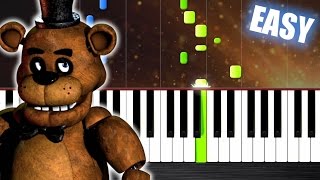 Five Nights at Freddys Song  EASY Piano Tutorial by PlutaX  Synthesia [upl. by Zita]