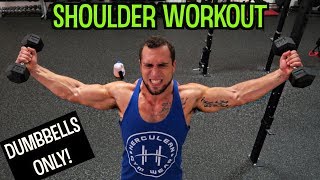 Intense 5 Minute Dumbbell Shoulder Workout 2 [upl. by Enyamart]