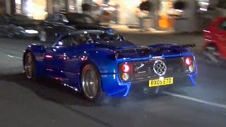 Pagani Zonda V12 Sound  Tunnel Blast Burnouts and Revs in London [upl. by Naud656]