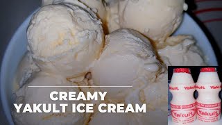 YAKULT ICE CREAM  3 Ingredients  Easy Recipe  Baking amp Cooking  Home ❤ [upl. by Biddle]