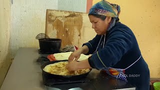 Uzbekistan Homemade Yufka Delicious Uzbek National Food  Street Food Vlog [upl. by Enomal413]