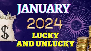 ALL SIGNS Lucky and Unlucky January 2024 Monthly Horoscope For All 12 Zodiac Signs [upl. by Figone]