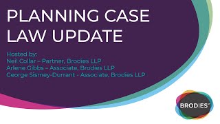 Planning case law update [upl. by Cammi990]