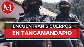 ¡Sigue la violencia en Michoacán Localizan 5 cuerpos sin vida en Tangamandapio [upl. by Bultman]