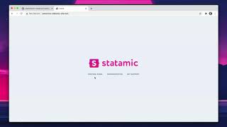 Installing Statamic 3 [upl. by Razaile]