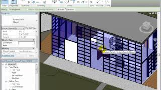 Revit Architecture  Selecting Curtain Panels and Panel Types [upl. by Dituri257]