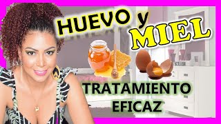 CABELLO MALTRATADO Y RESECO HUEVO Y MIEL 🍳🍯 Tratamiento natural casero FUNCIONA💗 YOLIANA GAMBOA [upl. by Ecirtra506]