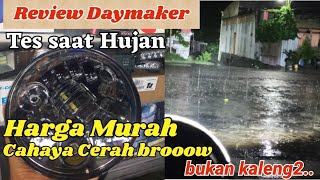 DAYMAKER 7 inci 16 LED TERBARU Harga Merakyat Cahaya Tak Diragukan👍ll Tes drive Hujan lewat brow [upl. by Caryn]