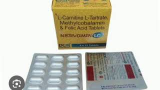 NERVAMIN LC TABLETS LCarnitine LTartrate Methylcobalamin amp Folic Acid Tablets [upl. by Masera]