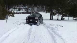 Jeep Grand Cherokee Quadradrive in the snow [upl. by Ramahs]