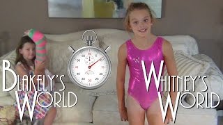 60 Second Leotard Challenge  Whitney and Blakely [upl. by Vallie]