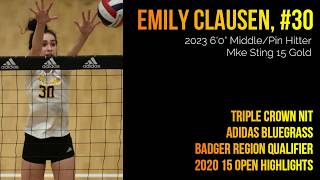 Emily Clausen 2023 60quot MiddlePin Hitter Triple Crown Bluegrass BRQ Highlights 2020 [upl. by Notgnihsaw]