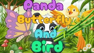 Panda Butterfly Bird Adventureviraltrendingytshortsbedtimestoriesanimal funny moments short [upl. by Wawro]