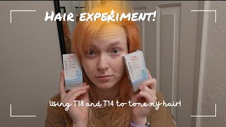 Hair EXPERIMENT  USING T18 AND T14 TONER TO TONE OUT PINK HAIR FAIL [upl. by Inhsor321]