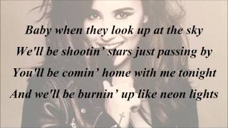 Demi Lovato  Neon Lights with Lyrics [upl. by Bandur]