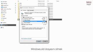 Windows 10 kurulduktan sonra windowsold klasörü nasıl silinir [upl. by Aloysius]