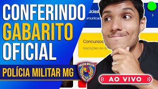 CONFERINDO GABARITO OFICIAL  Prova PMMG Soldado Polícia Militar MG 2023  Vem Comigo [upl. by Ennis]