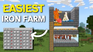 Easiest Iron Farm in 120 Minecraft Bedrock amp Pocket Edition WindowsConsolesMCPE [upl. by Melas]