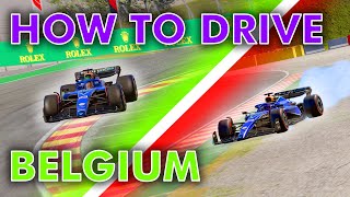 F1 23  How To Drive Belgium  SETUP [upl. by Anertal98]