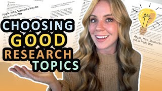 How to Choose a GOOD Research Topic Research Papers for Beginners [upl. by Tra]