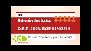 Convocatoria de plazas la Administración de Justicia OEP 2023 [upl. by Nylirahs]