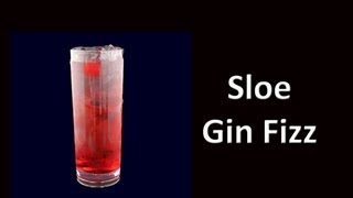 Sloe Gin Fizz Cocktail Drink Recipe [upl. by Lledra]