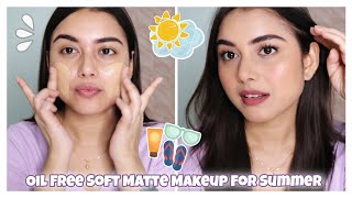 The Perfect MAKEUP TUTORIAL FOR OILY ACNEPRONE SKIN  SOFT MATTE MAKEUP FOR SUMMER [upl. by Flora]