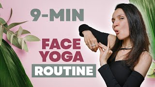 Full Face Lifting Exercise for Jowls Laugh Lines Eye Bags Marionette Lines 9 mins 🔥 [upl. by Liagabba]