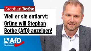 Weil er sie entlarvt GrünenPolitikern will AfDMann anzeigen – Stephan Bothe AfD [upl. by Petracca594]