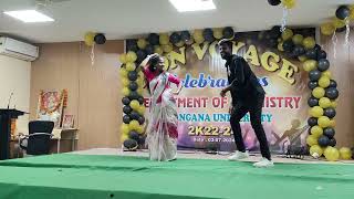 Duet PerformanceTelangana UniversityDanceFarewell partyChemistry DepartmentRemix Songs [upl. by Tennek924]