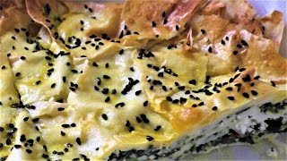 YUFKA BÖREK GEFÜLLT MIT SCHAFSKÄSE UND SPINAT  VEGETARISCH  Lecker [upl. by Nahgeem]