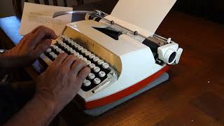 1970 Sears Constellation II SCM typewriter at work [upl. by Giardap]