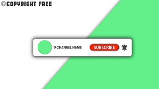 Subscribe and bell icon intro green screen  Copyright Free Intro for YouTube  My tips tricks [upl. by Gensler]