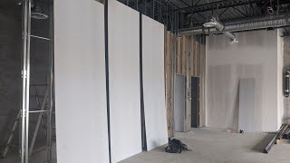 Metal Stud Framing amp Drywall CRU Building [upl. by Eidua]