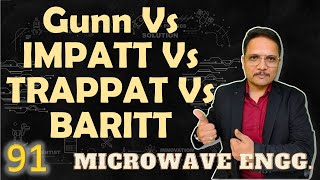 Gunn Diode Vs IMPATT Diode Vs TRAPATT Diode Vs BARITT Diode  Microwave Diodes [upl. by Carolyn724]