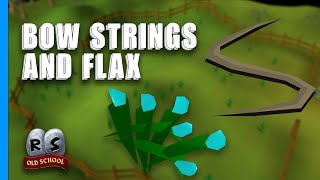 How to pick flax and make bow strings OSRS  Old School RuneScape [upl. by Amalbergas]