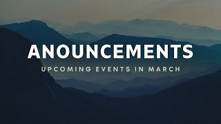 March Events 2024 [upl. by Hctim137]