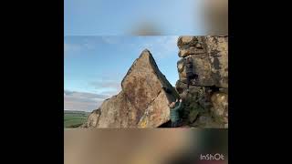 Chiasmata Almscliffe Crag my first grit 8a [upl. by Jamel]