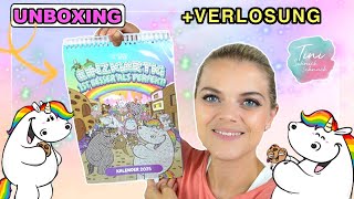 TINISCHNICKSCHNACK PUMMELEINHORN WANDKALENDER UNBOXING amp VERLOSUNG [upl. by Leamse]